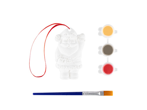 Bombka gipsowa Mikołaj do malowania DIY