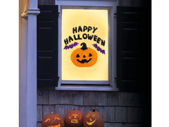 Naklejki żelowe na szybę Happy Halloween - 1 komplet