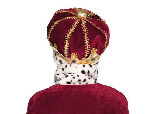 Czapka króla bordowa dla dziecka - 1 szt.