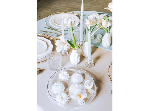 Świece pływające Piwonia białe - 80 mm - 4 szt.