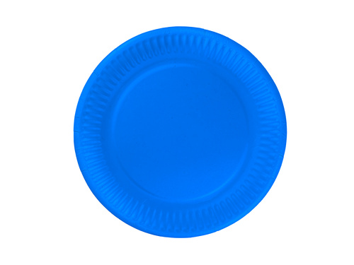 Talerzyki papierowe niebieskie - 18 cm - 6 szt.