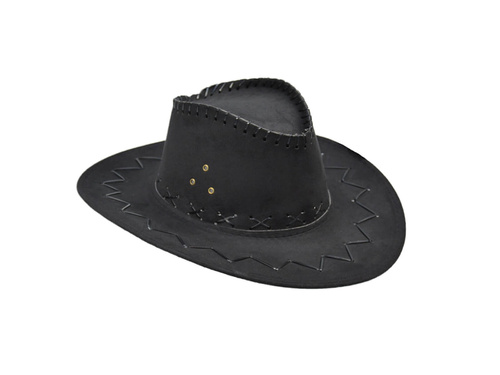 Kapelusz kowbojski czarny - 1 szt.