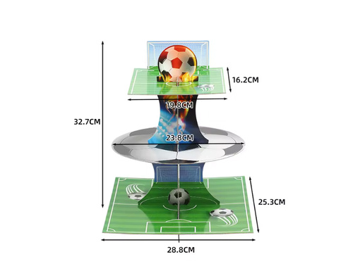Stojak patera na babeczki Piłka Nożna - 1 szt.