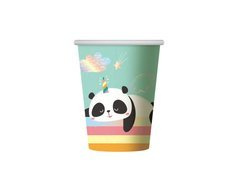 Kubeczki papierowe Rozmarzona Panda - 266 ml - 6 szt.