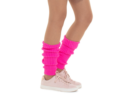 Ocieplacze na nogi różowe neonowe