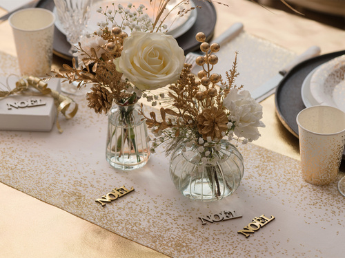 Szklany wazonik okrągły przezroczysty - 1 szt.