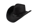 Kapelusz kowbojski czarny - 1 szt.