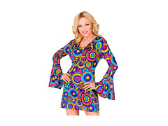 Strój odjazdowe lata 70-te - niebieskie bąbelki