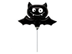 Balon foliowy do patyka Nietoperz - 37 cm - 1 szt