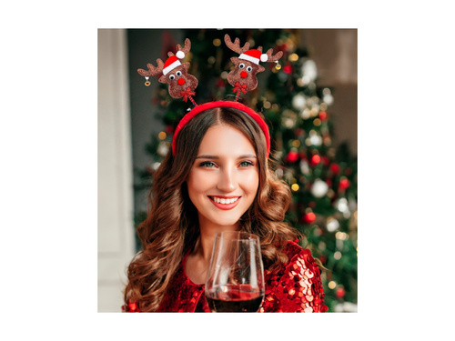 Opaska na głowę renifery z dzwonkami