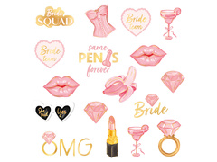 Tatuaże zmywalne Wieczór Panieński - 19 szt.