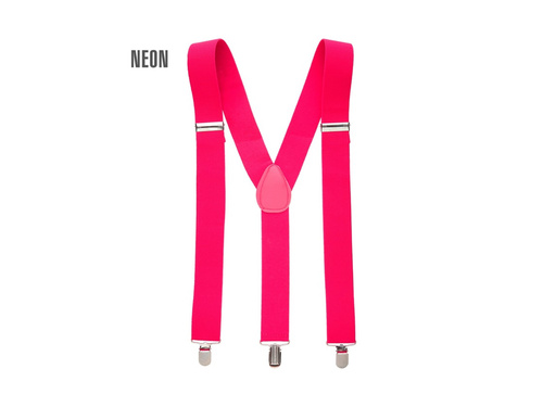 Neonowe różowe szelki disco