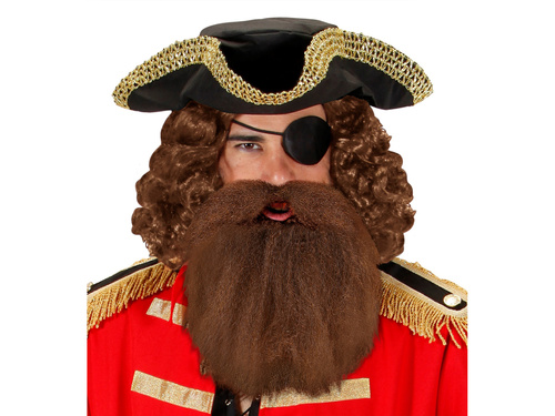 Broda z wąsami brązowa - 1 szt.