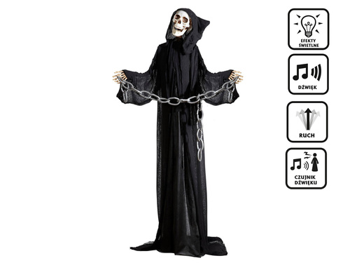 Dekoracja stojąca Ponury Żniwiarz - czarny - 162 cm - 1 szt.