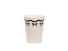 Kubeczki papierowe Kokardki - 220 ml - 6 szt.