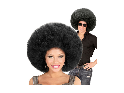 Czarna duża peruka afro wysokiej jakości