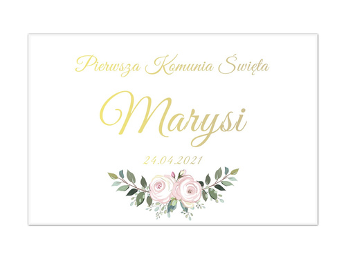 Plakat komunijny personalizowany - I Komunia Święta - 60x40 cm