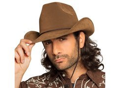 Kapelusz kowbojski brązowy - 1 szt.