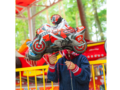 Balon foliowy Motocykl czerwony - 66x53 cm - 1 szt.