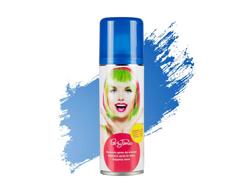 Zmywalny fluorescencyjny spray do włosów 125 ml - niebieski