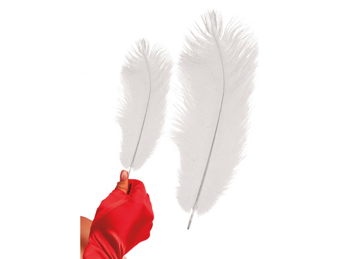 Duże białe pióro - 30 cm - 1 szt.