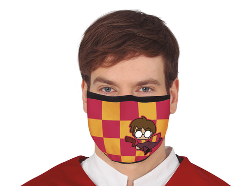 Maseczka na twarz materiałowa 3-warstwowa Czarodziej - 1 szt.