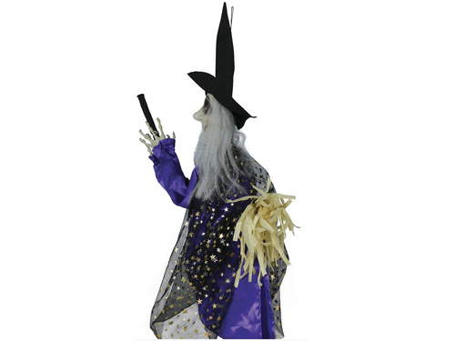 Dekoracja wisząca Czarownica na miotle - 75 cm - 1 szt.