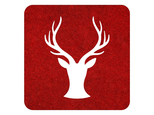 Podstawka kwadratowa pod kubek - Renifer - 10 cm - 4 szt.