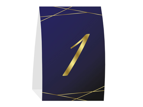 Stojak papierowy z numerem na stół weselny - 1 szt.