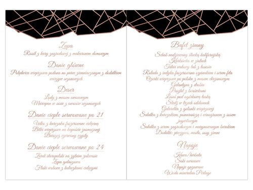 Weselne menu - 4 szt.