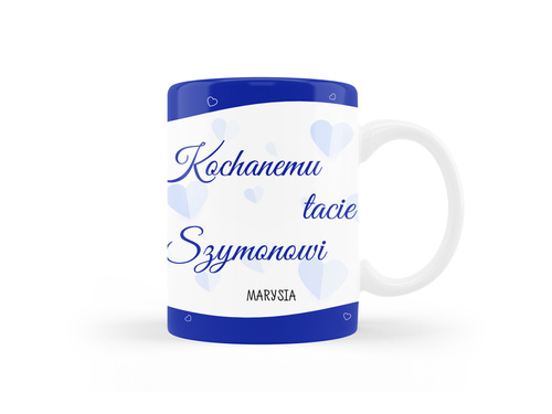 Kubek personalizowany na dzień ojca z imieniem - 330ml