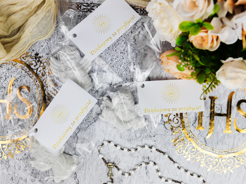 Aniołki gipsowe z podziękowaniem - 1 szt.