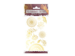 Tatuaże zmywalne Metaliczne - 12 szt.