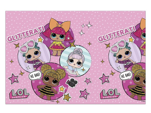 Obrus urodzinowy LOL Glitterati - 120x180 cm - 1 szt.