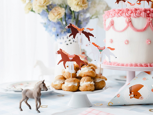 Pikery na babeczki Koniki - 6 szt.