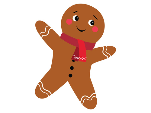 Dekoracja dwustronna na święta Bożego Narodzenia Ciastek - 39 cm