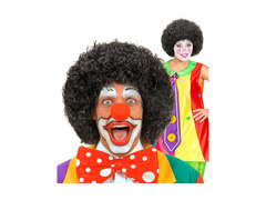 Czarna peruka klauna włosy afro