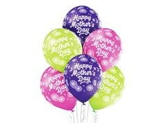 Balony lateksowe z nadrukiem Happy Mother’s Day - 12" - 6 szt.