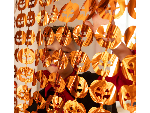 Kurtyna na Halloween - zasłona na drzwi Dynie - 100 x 200 cm