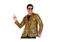Imprezowa marynarka Animalier - zebra złota