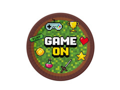 Talerzyki papierowe Game On - 18 cm - 6 szt.