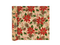 Dekoracja bieżnik na stół Gwiazda betlejemska - 28 cm x 275 cm - 1 szt.