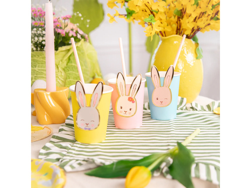 Kubeczki papierowe Zajączki - 220 ml - 6 szt.