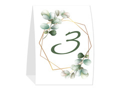 Stojak papierowy z numerem na stół weselny  - 1 szt.