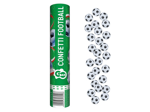 Tuba strzelająca konfetti Piłka Nożna - 30 cm - 1 szt.