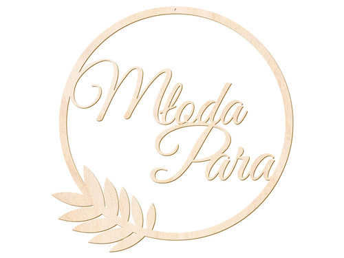 Duża zawieszka obręcz drewniana na ślub - 40 cm - 1 szt.