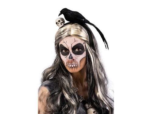 Opaska kruk i czaszka - 1 szt.