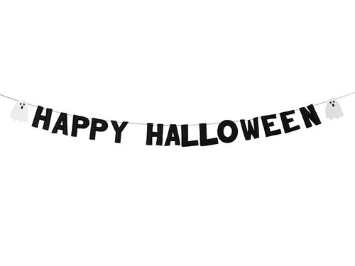 Baner Happy Halloween z Duszkiem - 200 cm - 1 szt.