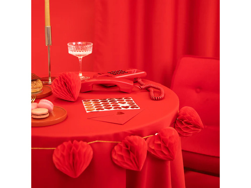 Girlanda papierowa rozetki Serca - 150 cm - 1 szt.