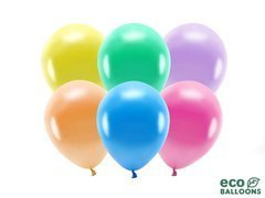 EKO Balony lateksowe metalizowane mix kolorów - duże - 10 szt.